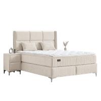Тапицирана спалня с матрак BELLA 180 x 200 - бежов 02 - 1