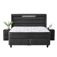 Тапицирана спалня с матрак COTTON 180 x 200 - графит 501 - 0 Тапицирана спалня с матрак COTTON 180 x 200 - графит 501 - 0