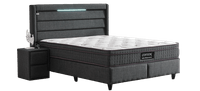 Тапицирана спалня с матрак COTTON 180 x 200 - графит 501 - 5 Тапицирана спалня с матрак COTTON 180 x 200 - графит 501 - 5