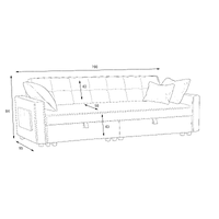 Разтегателен диван - тройка KENGE - сив - 2