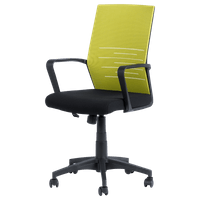 Работен офис стол Carmen 7041 - черен - зелен - 2