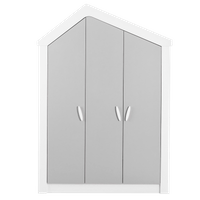 Трикрилен детски гардероб WHITE HOUSE - 1