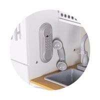 Дървена кухня с метални съдове 85,50 см. - 3