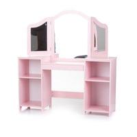 Комплект тоалетка и табуретка розови - 2