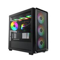 Montech кутия Case mATX - X5M (B) - 4 x 120 mm A-RGB, USB-C - 2
