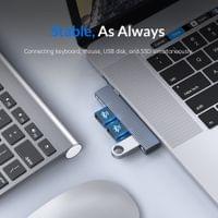 Orico хъб USB3.0/2.0 HUB 3 port TYPE C, Aluminum - AH-W13-GY - 1