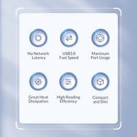 Orico хъб USB3.0/2.0 HUB 3 port TYPE C, Aluminum - AH-W13-GY - 2