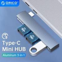 Orico хъб USB3.0/2.0 HUB 3 port TYPE C, Aluminum - AH-W13-GY - 4