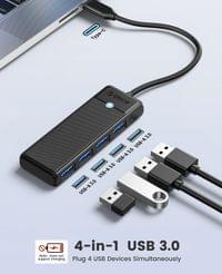 Orico хъб USB3.1 HUB Type-C - 4 x USB3.0 - PAPW4A-C3-015-WH - 2