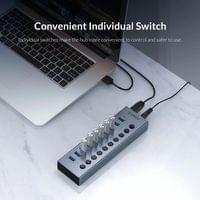 Orico хъб USB3.0 HUB 7 port with Power Adapter, On/Off... - 5 Orico хъб USB3.0 HUB 7 port with Power Adapter, On/Off... - 5
