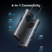 Vention докинг станция Docking Station Type-C - TQZHB - 8K, LED Display... - 2