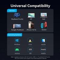 Vention докинг станция Docking Station Type-C - TQZHB - 8K, LED Display... - 10