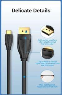 Vention кабел Cable Type-C to DisplayPort - 1.5m 8K Black - CGYBG - 11