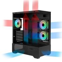 Zalman кутия Case ATX - Chronix BLACK V2 - 3 x 120 mm... - 9