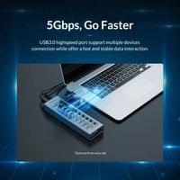 Orico хъб USB3.0 HUB 7 port with Power Adapter, On/Off... - 4