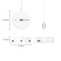 Orico хъб HUB USB3.1 Type-C 4 port - 4 x USB3.0 White,... - 2