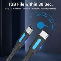 Vention Кабел USB 2.0 C M / Mini USB 5pin 0.5m - COWBD - 5