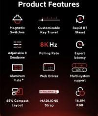 Madlions професионална геймърска механична... - 6