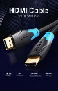 Vention Кабел HDMI v2.0 M / M 4K/60Hz Gold - 20M Black -... - 2 Vention Кабел HDMI v2.0 M / M 4K/60Hz Gold - 20M Black -... - 2