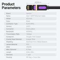 Vention Кабел LAN SSTP Cat.7 Patch Cable - 2M Black 10Gbps - ICDBH - 8