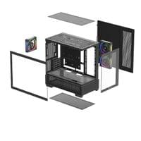 DeepCool  Case ATX - CG380 3F - 3 ARGB Fans, USB-C - 9