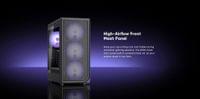 1stPlayer кутия Case ATX - AU8 Black - 4 x 140 mm A-RGB fans included,... - 7