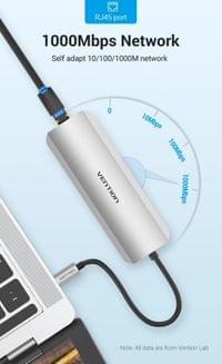 Vention докинг станция Docking Station Type-C - TOLHB - HDMI x 1, USB3.0... - 6