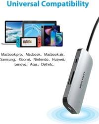 Vention докинг станция Docking Station Type-C - TOJHB - HDMI x 1, USB3.0... - 2