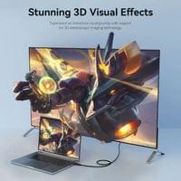 Vention Кабел Cable - Display Port v1.2 DP M / M Black 4K... - 5 Vention Кабел Cable - Display Port v1.2 DP M / M Black 4K... - 5
