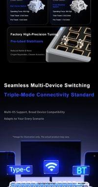 Aula геймърска механична клавиатура Wireless Gaming... - 15 Aula геймърска механична клавиатура Wireless Gaming... - 15