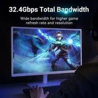 Vention кабел Display Port 1.4 DP M / M 8K 1.5m - Cotton Braided, Black... - 3