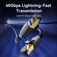 Vention Кабел LAN SFTP Cat.8 Patch Cable - 5.0M Black 40Gbps - IKABJ - 2