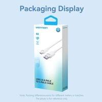 Vention Кабел USB 2.0 A Male to C Male 1.0M Black 6A Fast... - 12