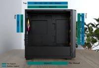 Montech кутия Case mATX - X5M (W) - 4 x 120 mm A-RGB, USB-C - 9