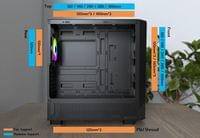 Montech кутия Case ATX - X5 (W) - 4 A-RGB fans, USB-C - 9