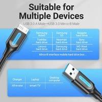 Vention Кабел USB 3.0 AM / Micro USB BM 0.25m - COPBC - 6