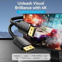 Vention Кабел Cable - Display Port v1.2 DP M / M Black 4K... - 2 Vention Кабел Cable - Display Port v1.2 DP M / M Black 4K... - 2