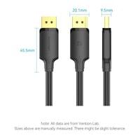 Vention Кабел Cable - Display Port v1.2 DP M / M Black 4K... - 13