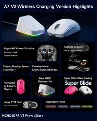 MCHOSE професионална геймърска мишка A7 V2 Ultra White -... - 4