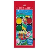 Водни бои Faber-Castell С четка, 12 цвята - 1