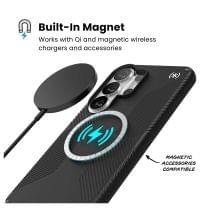 Magsafe Калъф за Samsung S26 Ultra, Speck Presidio2 Grip Magnet Case, Черен - 3