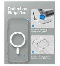 Magsafe Калъф за Google Pixel 11 Pro, Spigen Ultra Hybrid Mag Fit Case Clear/White, Прозрачен - 9
