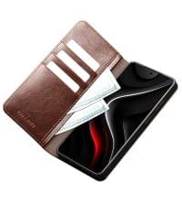 Кожен Калъф за Samsung S26 Plus, Qialino Book Case, Кафяв - 2