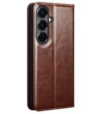 Кожен Калъф за Samsung S26 Plus, Qialino Book Case, Кафяв - 3