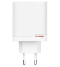 Оригинално Зарядно с Кабел, OnePlus SuperVooc 120W Dual Ports GaN Power Adapter Kit Charger, Бял - 4