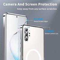 Magsafe Калъф за Samsung Note 10 Plus, Metal Case, Сребрист - 10