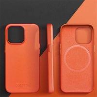 Magsafe Калъф за iPhone 14 Pro, Qialino Leather Case, Оранжев - 5