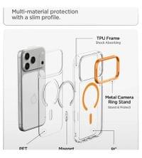 Magsafe Калъф за iPhone 18 Pro/ 17 Pro, Spigen Ultra Hybrid Optik S Mag Fit Case Clear/Orange, Прозрачен - 7 Magsafe Калъф за iPhone 18 Pro/ 17 Pro, Spigen Ultra Hybrid Optik S Mag Fit Case Clear/Orange, Прозрачен - 7