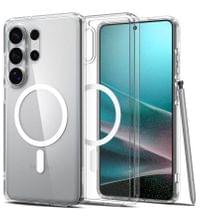 Magsafe Калъф за Samsung S26 Ultra, Spigen Ultra Hybrid White Case, Прозрачен - 1