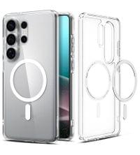 Magsafe Калъф за Samsung S26 Ultra, Spigen Ultra Hybrid White Case, Прозрачен - 2